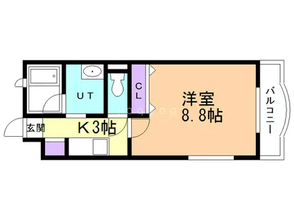 TOPINN上田(1K/1階)の間取り写真