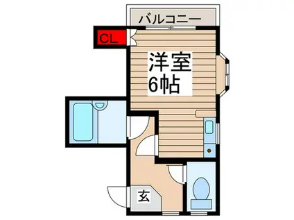 三郷カサベラ壱番館(ワンルーム/3階)の間取り写真