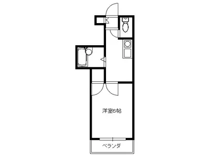 第3モン・セ・リバア(1K/1階)の間取り写真