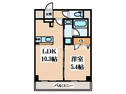 エムズアルテ上小阪(1LDK/3階)の間取り写真