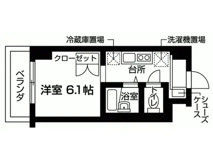 NASIC東上野(1K/8階)の間取り写真