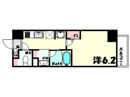メゾン エスプリ 生田(1K/3階)の間取り写真