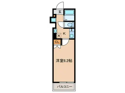 GRANDE川崎大師(1K/1階)の間取り写真