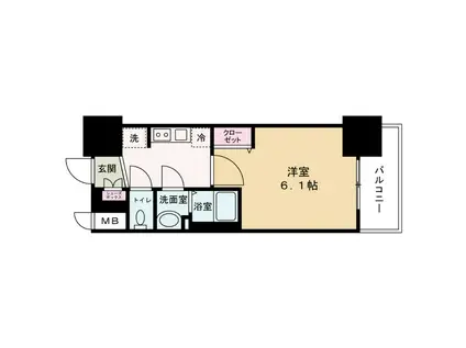 プレサンス新大阪ストリーム(1K/10階)の間取り写真