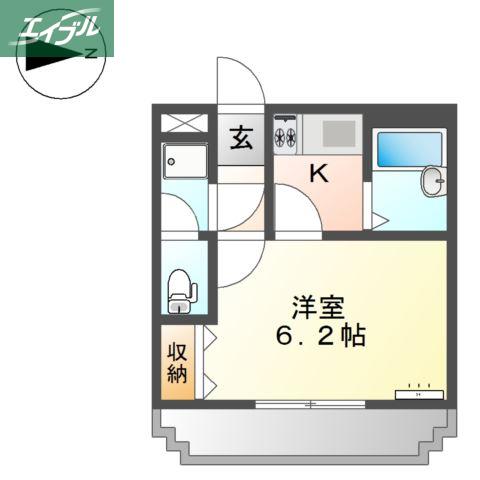 グランチェスタ(1K/1階)の間取り写真