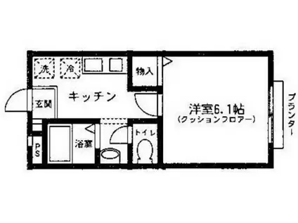 グリーンポート吉祥寺C(1K/1階)の間取り写真