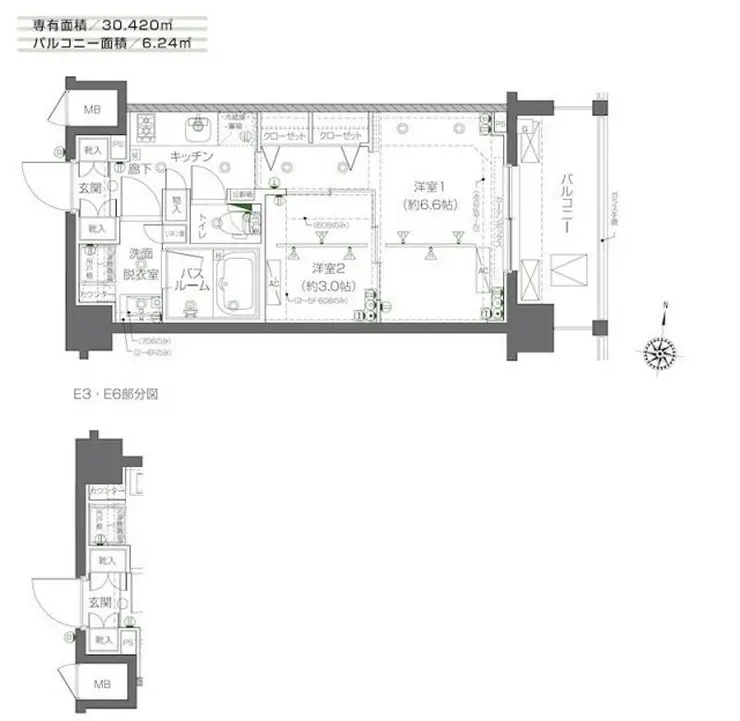ZOOM新宿西落合 5階階 間取り