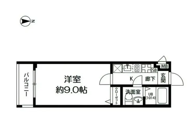 プレール・ドゥーク東中野 4階階 間取り