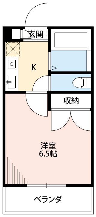 メゾン川口(1K/1階)の間取り写真