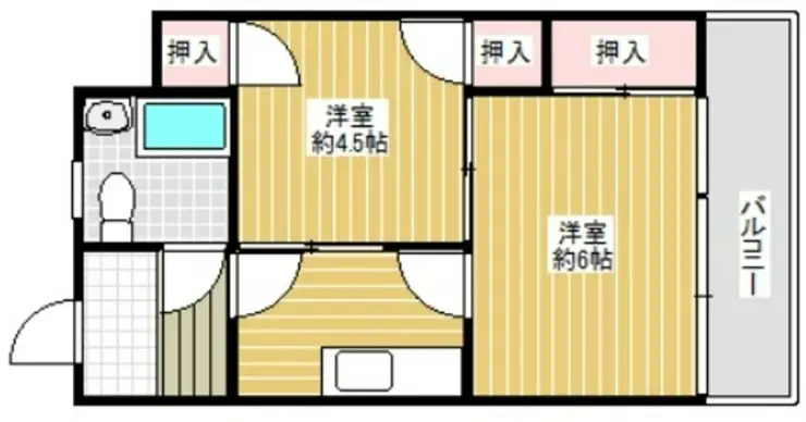 網野マンション 1階階 間取り