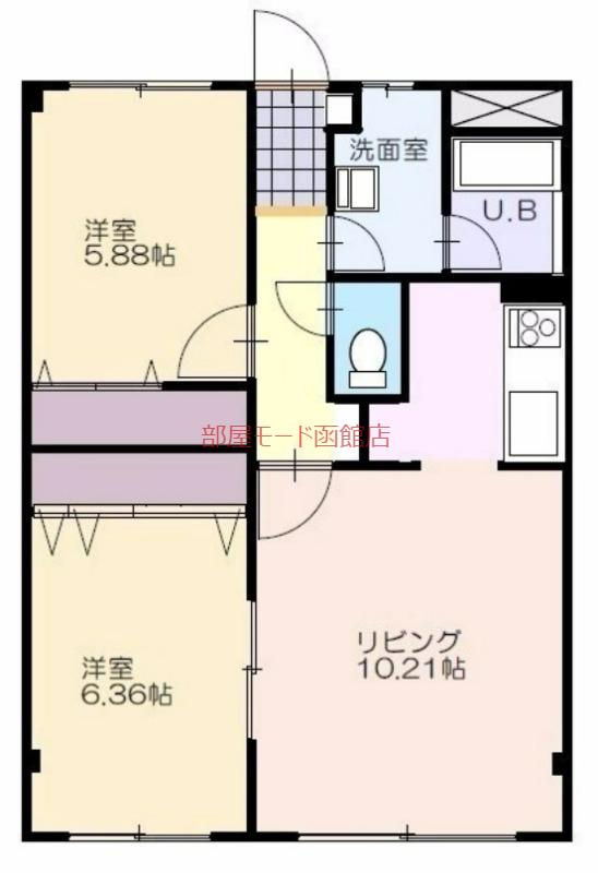 レジデンスKOUEI(2LDK/3階)の間取り写真