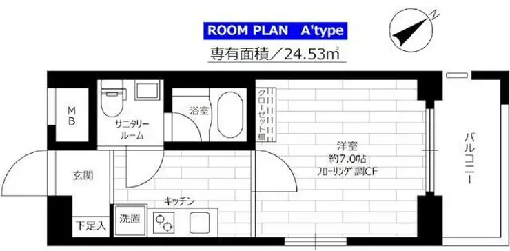 グランドコンシェルジュ立川 7階階 間取り