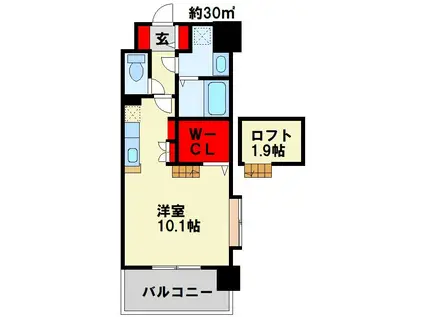 セフィロト(ワンルーム/5階)の間取り写真