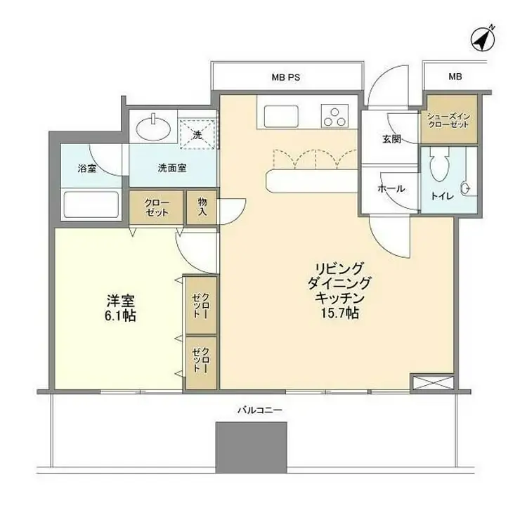 リガーレ日本橋人形町 35階階 間取り