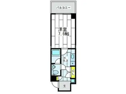 プロスペース弁天(1K/5階)の間取り写真