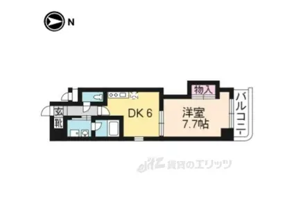 エストレーラ(1DK/4階)の間取り写真