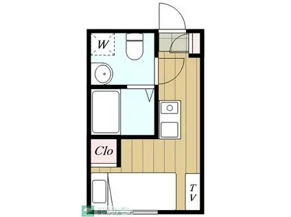 SOLASIA RESIDENCE 駒込(ワンルーム/2階)の間取り写真