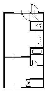 オアシス132(1DK/2階)の間取り写真