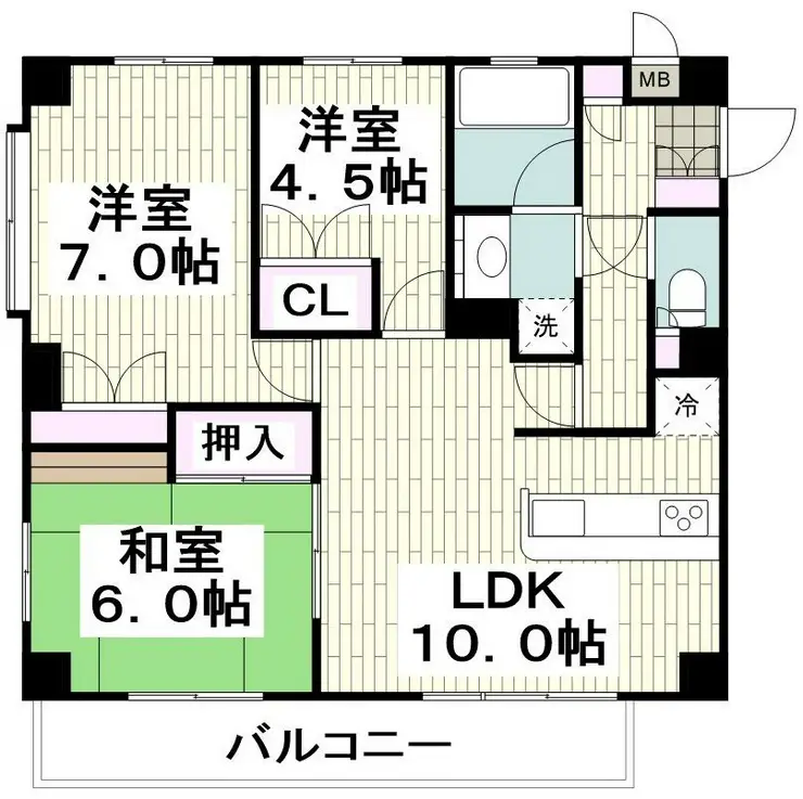 リッシェル保土ヶ谷 5階階 間取り