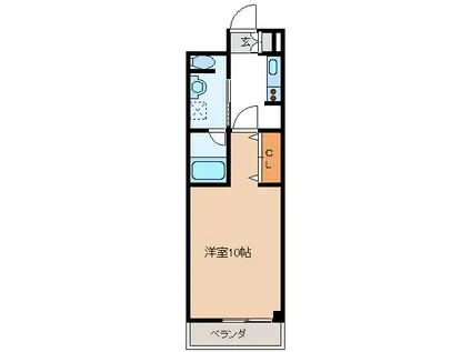 ルミエール青山11(1K/4階)の間取り写真