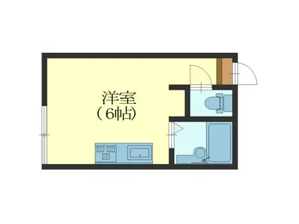 ガーデンハイツ千代台(ワンルーム/2階)の間取り写真