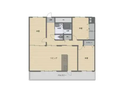 SEAGARDEN船小路(3LDK/9階)の間取り写真