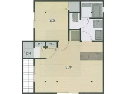 STAGE南鳩ヶ谷(1LDK/2階)の間取り写真