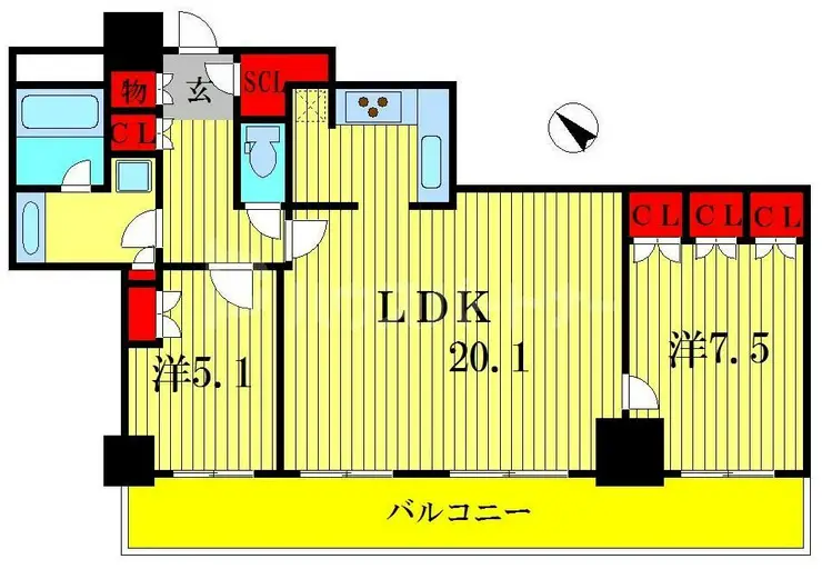 The Kashiwa Tower 20階階 間取り