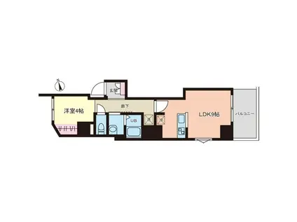 ALIKA曳舟II (1LDK/7階)の間取り写真