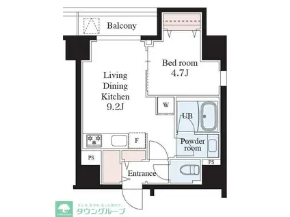 WEAVE BASE -ASUKAYAMA PARK 飛鳥山公園(1LDK/5階)の間取り写真