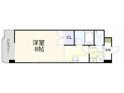 ジュネス壱番館(1K/7階)の間取り写真