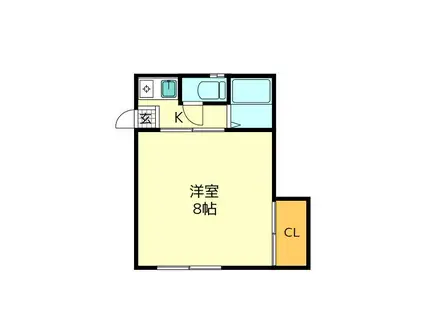 フレンドリーハイツ加賀野(1K/1階)の間取り写真