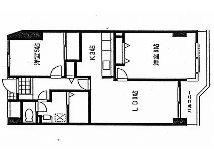 エスペランサ(2LDK/1階)の間取り写真