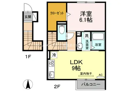 BONNE MAISON(1LDK/2階)の間取り写真