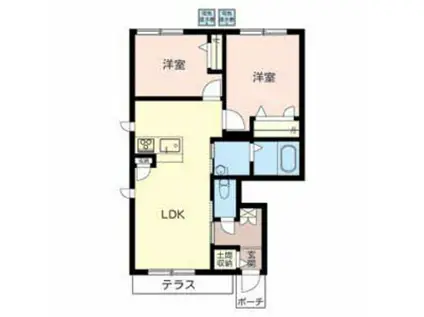 メゾン・グランドゥールIII(2LDK/1階)の間取り写真