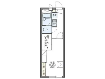 レオパレスソレイユ(1K/1階)の間取り写真