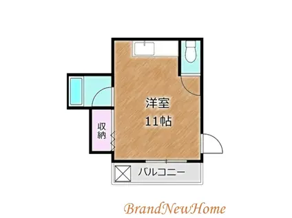 サンシャイン上北(ワンルーム/5階)の間取り写真