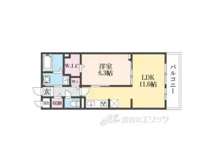 ノルドフィウ―メ(1LDK/3階)の間取り写真