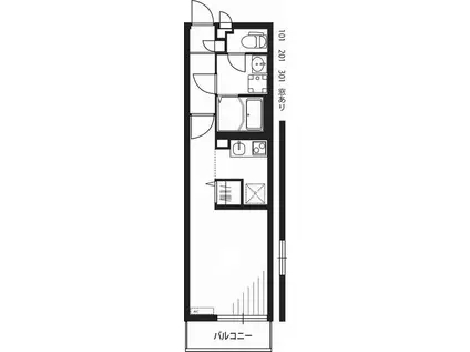 リブリ・EVER GREEN(1K/1階)の間取り写真