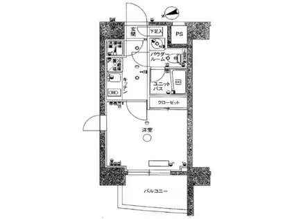 スカイコート池袋西壱番館(1K/8階)の間取り写真