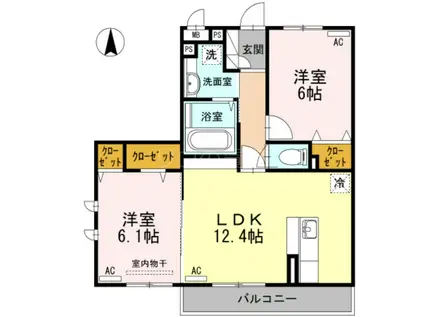 アルぺージュ大森J棟(2LDK/3階)の間取り写真