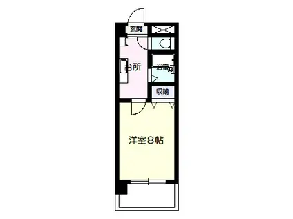 ベルエアー(1K/3階)の間取り写真