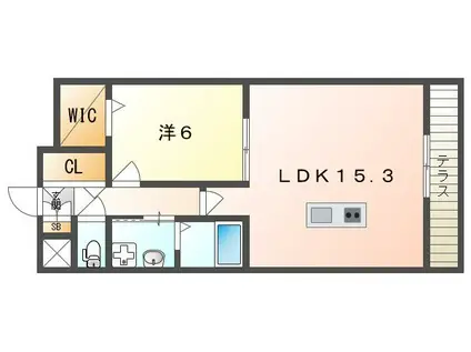 THE ZION(1LDK/1階)の間取り写真