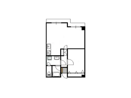サニーヒル中島(1LDK/4階)の間取り写真