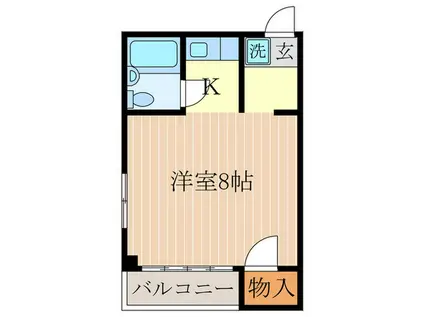 コーポラス河合(1K/4階)の間取り写真