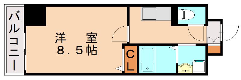 ウィリング(1K/2階)の間取り写真