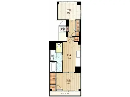 ブオナスタンザ新検見川(2DK/2階)の間取り写真