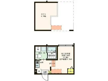 TERRACE ”TAKA”(ワンルーム/1階)の間取り写真