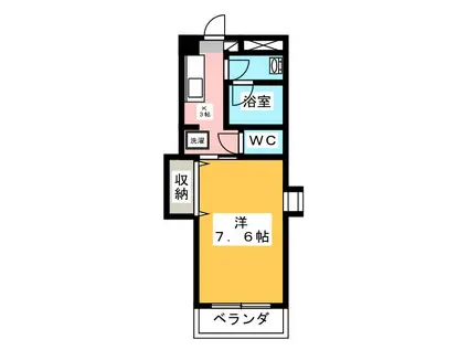 ラミティエ(1K/2階)の間取り写真