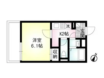 コンフォート桜木(1K/1階)の間取り写真